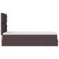 Preview: Ottoman-Bett mit Matratze Dunkelbraun 100x200 cm Stoff