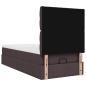 Preview: Ottoman-Bett mit Matratze Dunkelbraun 100x200 cm Stoff
