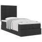 Preview: Ottoman-Bett mit Matratze Schwarz 90x200 cm Stoff
