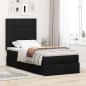 Preview: Ottoman-Bett mit Matratze Schwarz 100x200 cm Stoff