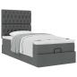 Preview: Ottoman-Bett mit Matratze Dunkelgrau 90x200 cm Stoff