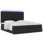 Preview: Ottoman-Bett mit Matratzen Schwarz 200x200 cm Stoff