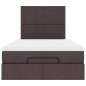 Preview: Ottoman-Bett mit Matratze Dunkelbraun 120x190 cm Stoff