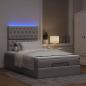 Preview: Ottoman-Bett mit Matratze Taupe 120x200 cm Stoff