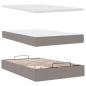 Preview: Ottoman-Bett mit Matratze Taupe 120x200 cm Stoff