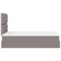Preview: Ottoman-Bett mit Matratze Taupe 120x200 cm Stoff