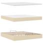 Preview: Ottoman-Bett mit Matratzen Creme 200x200 cm Stoff