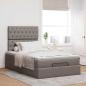 Preview: Ottoman-Bett mit Matratze Taupe 120x190 cm Stoff