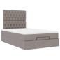 Preview: Ottoman-Bett mit Matratze Taupe 120x190 cm Stoff