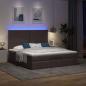 Preview: Ottoman-Bett mit Matratze Dunkelbraun 160x200 cm Stoff