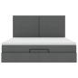 Preview: Ottoman-Bett mit Matratze Dunkelgrau 180x200 cm Stoff