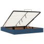 Preview: Ottoman-Bett mit Matratze Blau 160x200 cm Stoff