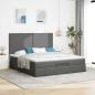 Preview: Ottoman-Bett mit Matratze Dunkelgrau 180x200 cm Stoff