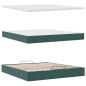 Preview: ARDEBO.de - Ottoman-Bett mit Matratze Dunkelgrün 180x200 cm Samt