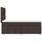 Preview: Boxspringbett mit Matratze Dunkelbraun 90x200 cm Stoff