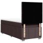 Preview: Boxspringbett mit Matratze Dunkelbraun 90x200 cm Stoff