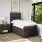 Preview: Boxspringbett mit Matratze Dunkelbraun 90x200 cm Stoff