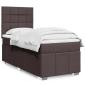Preview: ARDEBO.de - Boxspringbett mit Matratze Dunkelbraun 90x200 cm Stoff