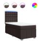 Preview: Boxspringbett mit Matratze Dunkelbraun 90x200 cm Stoff