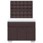 Preview: Boxspringbett mit Matratze Dunkelbraun 90x200 cm Stoff