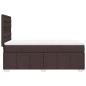 Preview: Boxspringbett mit Matratze Dunkelbraun 90x200 cm Stoff