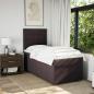 Preview: Boxspringbett mit Matratze Dunkelbraun 90x200 cm Stoff