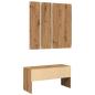 Preview: Garderoben-Set Artisan-Eiche Holzwerkstoff