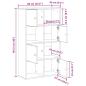 Preview: Bücherregal Braun Eichen-Optik 60x24x101,5 cm Holzwerkstoff