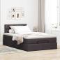 Preview: Ottoman-Bett mit Matratze Dunkelbraun 120x200 cm Stoff