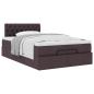 Preview: Ottoman-Bett mit Matratze Dunkelbraun 120x200 cm Stoff