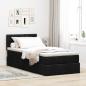 Preview: Ottoman-Bett mit Matratze Schwarz 90x200 cm Stoff