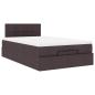 Preview: Ottoman-Bett mit Matratze Dunkelbraun 120x190 cm Stoff