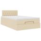 Preview: Ottoman-Bett mit Matratze Creme 120x200 cm Stoff