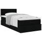 Preview: Ottoman-Bett mit Matratze Schwarz 90x190 cm Stoff