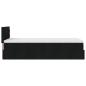 Preview: Ottoman-Bett mit Matratze Schwarz 90x190 cm Stoff