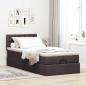 Preview: Ottoman-Bett mit Matratze Dunkelbraun 100x200 cm Stoff