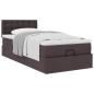 Preview: Ottoman-Bett mit Matratze Dunkelbraun 100x200 cm Stoff