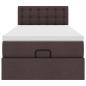 Preview: Ottoman-Bett mit Matratze Dunkelbraun 100x200 cm Stoff