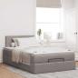 Preview: Ottoman-Bett mit Matratze Taupe 120x200 cm Stoff