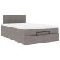 Preview: Ottoman-Bett mit Matratze Taupe 120x200 cm Stoff