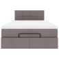 Preview: Ottoman-Bett mit Matratze Taupe 120x200 cm Stoff