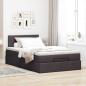 Preview: Ottoman-Bett mit Matratze Dunkelbraun 120x200 cm Stoff