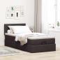 Preview: Ottoman-Bett mit Matratze Dunkelbraun 100x200 cm Stoff