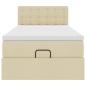 Preview: Ottoman-Bett mit Matratze Creme 100x200 cm Stoff