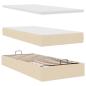 Preview: Ottoman-Bett mit Matratze Creme 100x200 cm Stoff