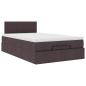 Preview: Ottoman-Bett mit Matratze Dunkelbraun 120x190 cm Stoff