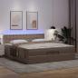 Preview: Ottoman-Bett mit Matratze Cappuccino 200x200cm Kunstleder