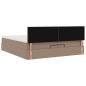Preview: Ottoman-Bett mit Matratze Cappuccino 200x200cm Kunstleder