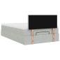 Preview: Ottoman-Bett mit Matratze Hellgrau 120x190 cm Samt