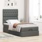 Preview: Ottoman-Bett mit Matratze Dunkelgrau 100x200 cm Stoff